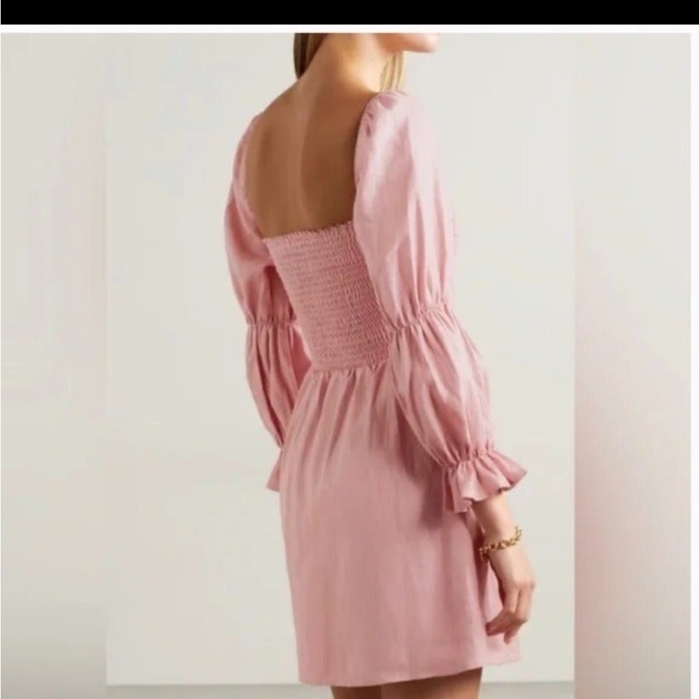 Reformation Zoya smoked linen mini dress XS